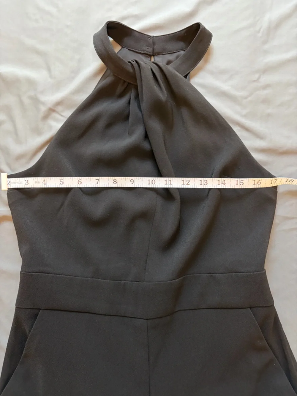 Express Black Halter-Neck Staight Leg Jumpsuit - Size 6 - Picture 3 of 9